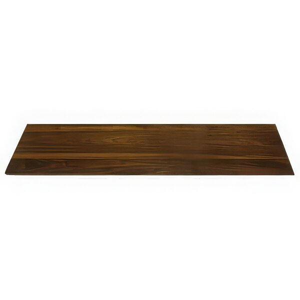 A brown rectangular natural walnut riser shelf.