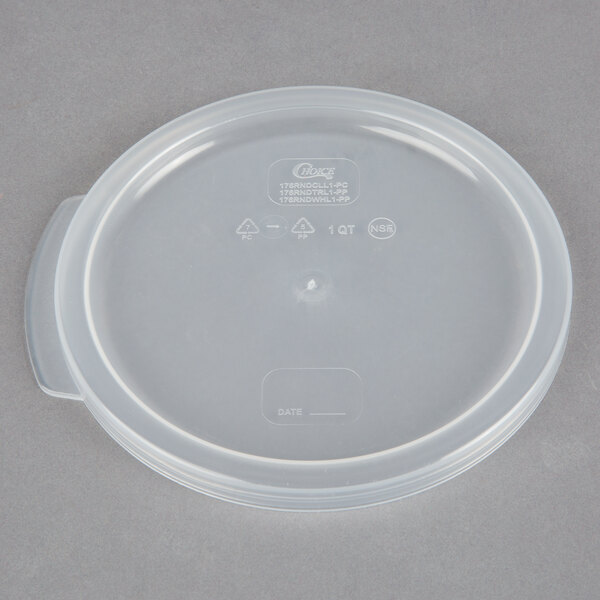 Choice 1 Qt. Translucent Round Polypropylene Food Storage Container Lid