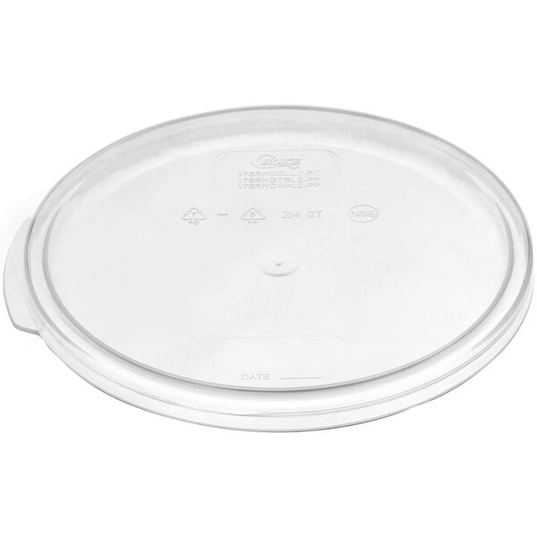 Choice 8 Qt. Translucent Round Polypropylene Food Storage Container and Lid
