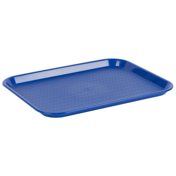 RW Base Rectangle Blue Plastic Fast Food Tray - 14 x 18 - 50 count box
