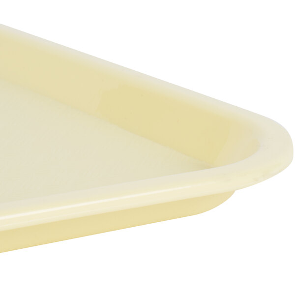 Choice 12" x 16" Beige Plastic Fast Food Tray - 12/Pack