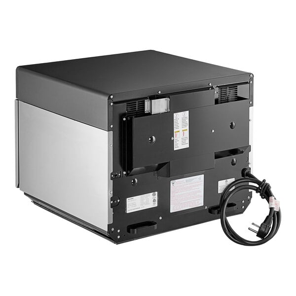 A black and silver rectangular ACP XpressChef 4i countertop oven with a cord.