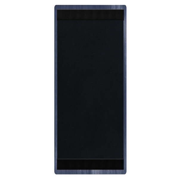 A rectangular black board with top and bottom black strips.