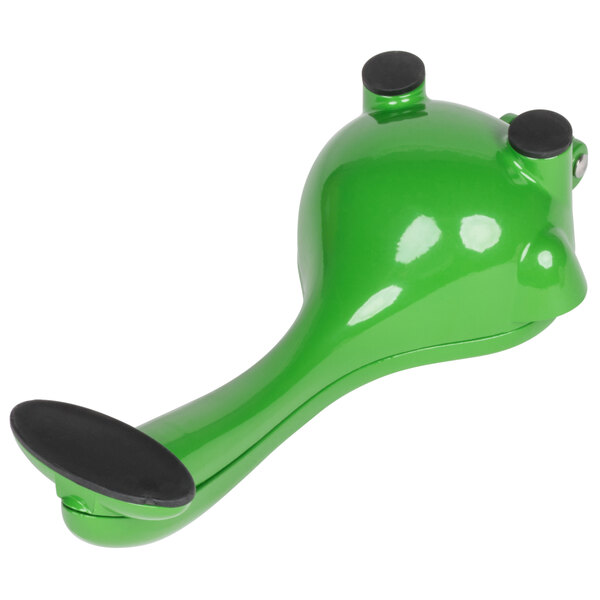 A green Tablecraft lime juicer with black accents.