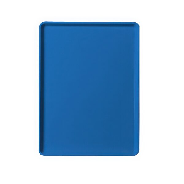 A blue rectangular Cambro dietary tray.