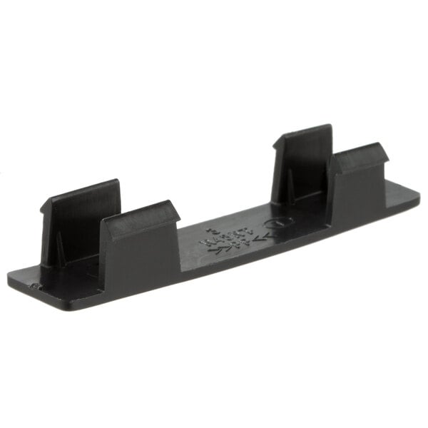 A black Tablecraft polypropylene print dispenser tag holder.