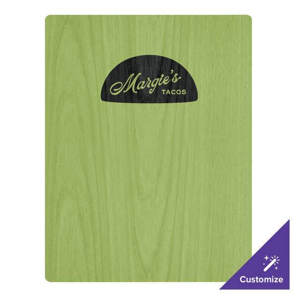 A green wood menu board with a black logo for Maria's.