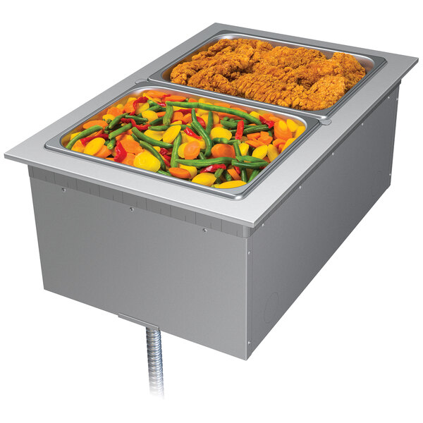 Hatco HWBI-4D Drop-In Hot Food Well | 4 Full Size Pans With Drains | Commercial Buffet Station 4800W