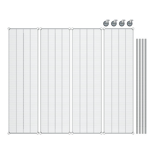 A line of metal bars with a white background.