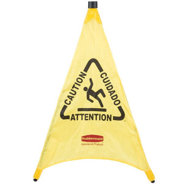 TALKING Caution Wet Floor audio alert Rubbermaid motion sense safety cone top