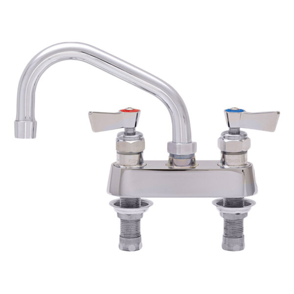Fisher 53759 Deck Mounted Stainless Steel Faucet with 4" Centers, 8