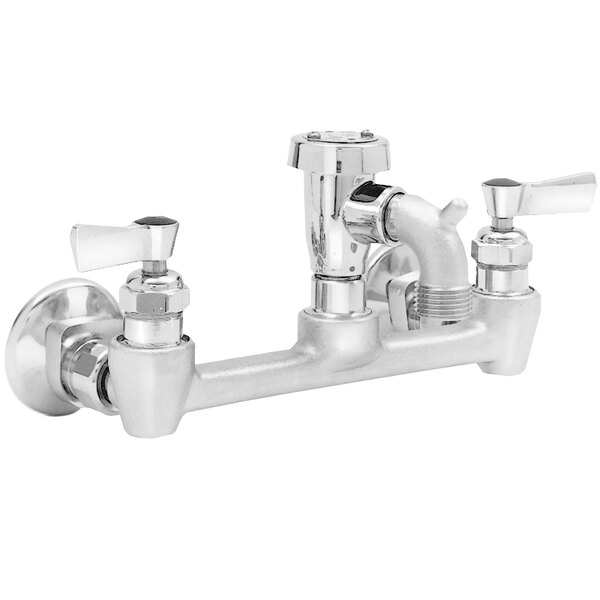 Fisher 54569 Wall Mounted Stainless Steel Service Sink Faucet with 8" Centers, 3" Service Sink