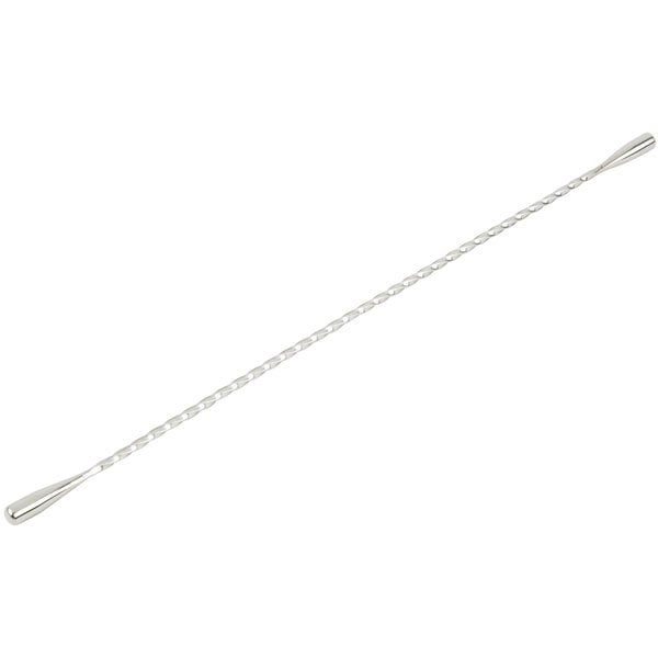 A long silver stainless steel stick with double ends.