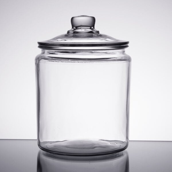 Bottles Decor Anchor Hocking Quart Jars Collectibles Vintage Glass Jars Storage Set of 3 Illinois Glass