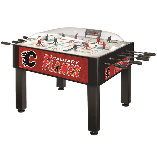 Holland Bar Stool DHBCalFla 54" Calgary Flames Logo Basic Dome Hockey Table