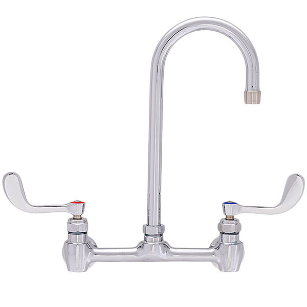 Fisher 61484 Backsplash Mounted Stainless Steel Faucet with 8" Centers