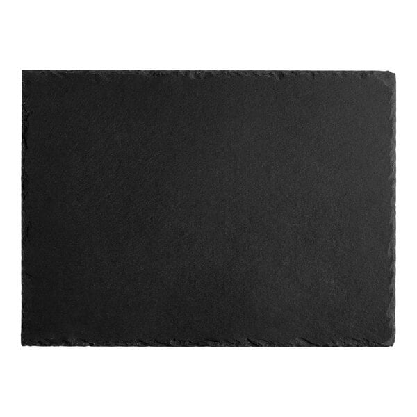 A rectangular black slate tray.