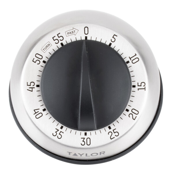 Taylor 5830 Stainless Steel Mechanical 60 Minute Kitchen Timer
