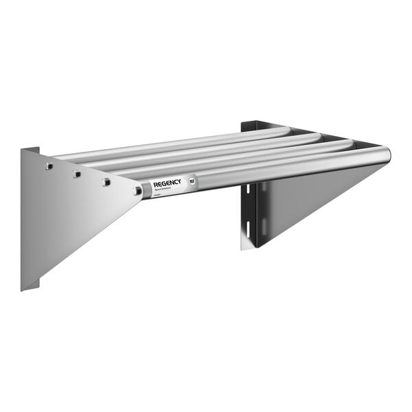 Regency 16" x 24" Stainless Steel Tubular Wall Mounted Shelf