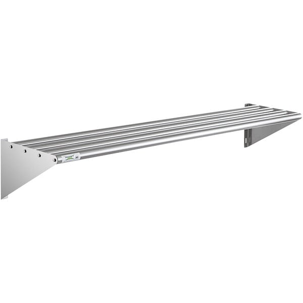 Regency 16 X 72 Stainless Steel Tubular Wall Mounted Shelf - Wall Mounted Stainless Steel Shelf