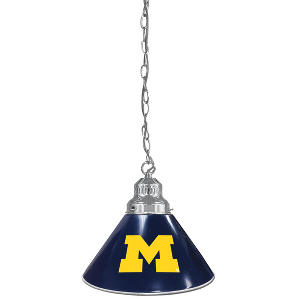 Holland Bar Stool Bl1chmichun University Of Michigan Logo Pendant Light With Chrome Finish 120v