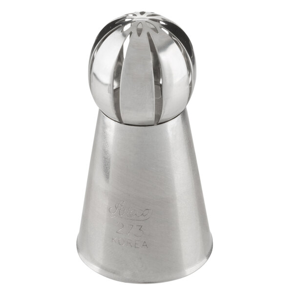 An Ateco stainless steel round ball piping tip.