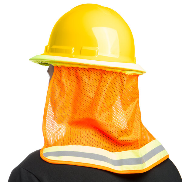 A person wearing a yellow Cordova Duo safety hard hat.