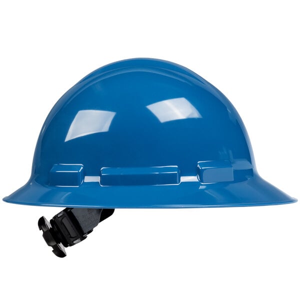 Duo Safety Blue Full-Brim Style Hard Hat with 4-Point Ratchet Suspension