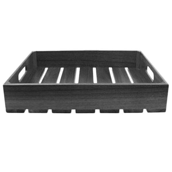 black wood serving tray