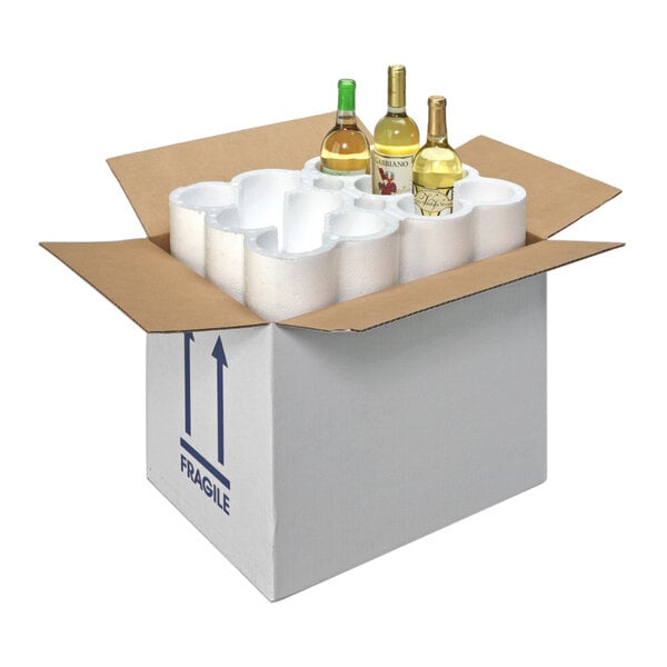 Polar Tech Safeway 12 Bottle Wine / Champagne Shipper Box 17 7/8" x 13" x 15" - 50/Pallet
