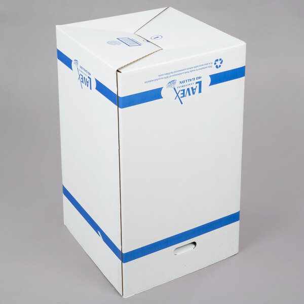 Aviditi Corrugated Trash Can with Waste Logo White 40 Gallon 10//Bundle 18 x 18 x 30