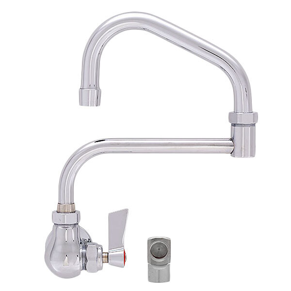 Fisher 53368 Backsplash Mounted Stainless Steel Faucet with 15" Double