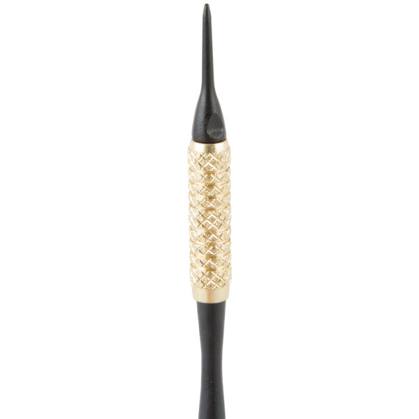 A black and gold Arachnid soft tip dart.