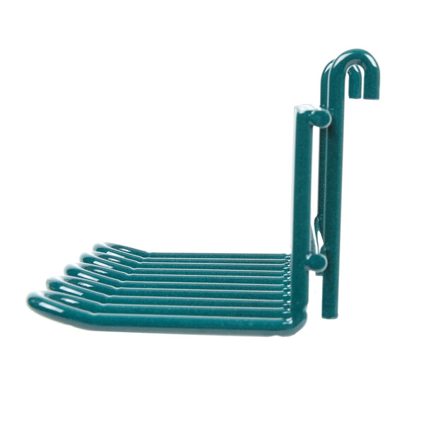 A green Metro SmartWall G3 utensil holder with hooks.