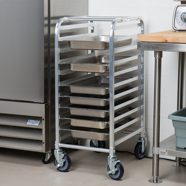 Regency 10 Pan Aluminum Steam Table Pan Rack - Unassembled