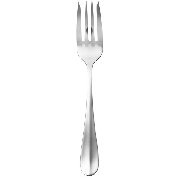 A close-up of a Walco Lancer salad fork with a silver handle.