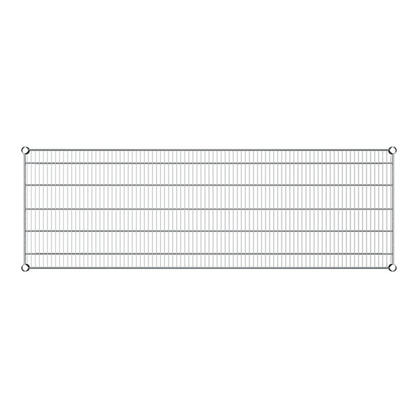 A rectangular metal rack with holes.