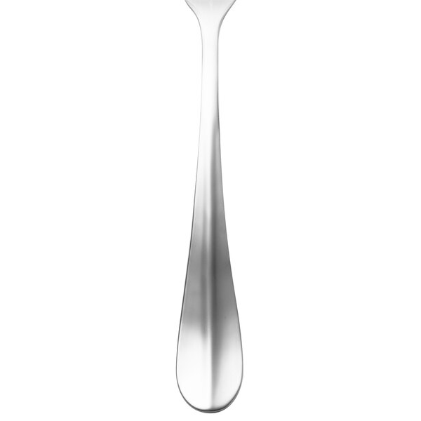 A Walco stainless steel cocktail fork with a white background.