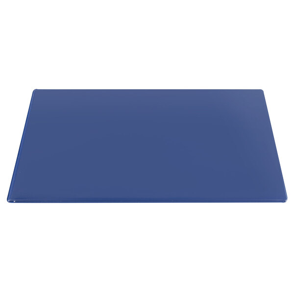 A dark blue rectangular Menu Solutions menu board with a white border.