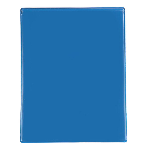 A blue rectangular object with a white border.
