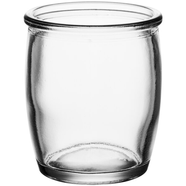 Mini Glass Jar  Acopa 4 oz. Round Glass Sauce Cup - 12/Case