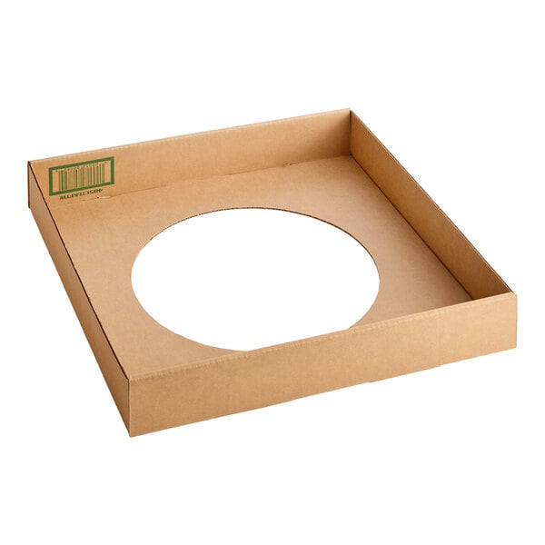 Lavex Kraft Corrugated Cardboard Trash and Recycling Container Waste Lid - 10/Bundle