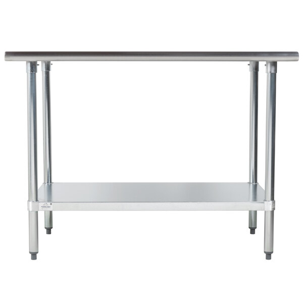 Advance Tabco Elag 304 X 30 X 48 16 Gauge Stainless Steel Work Table With Galvanized Undershelf