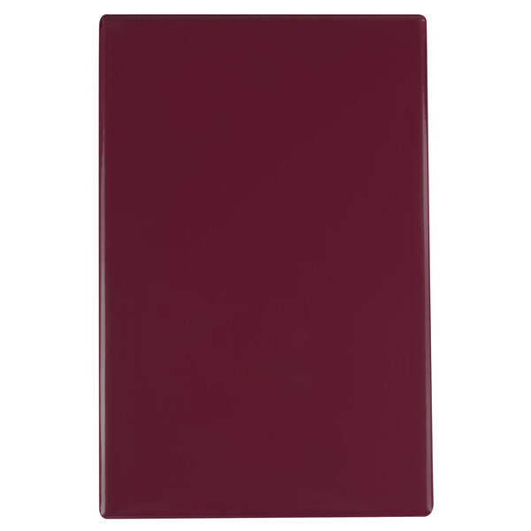 A red rectangular Menu Solutions Hamilton menu board on a white background.