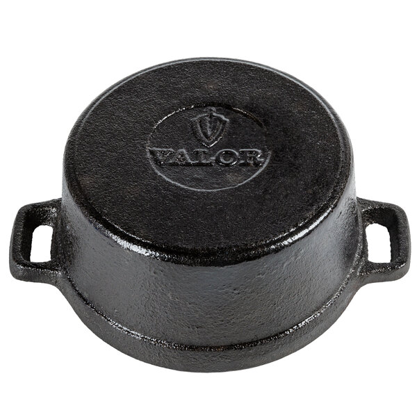 Valor 16 oz. PreSeasoned Mini Cast Iron Pot with Lid