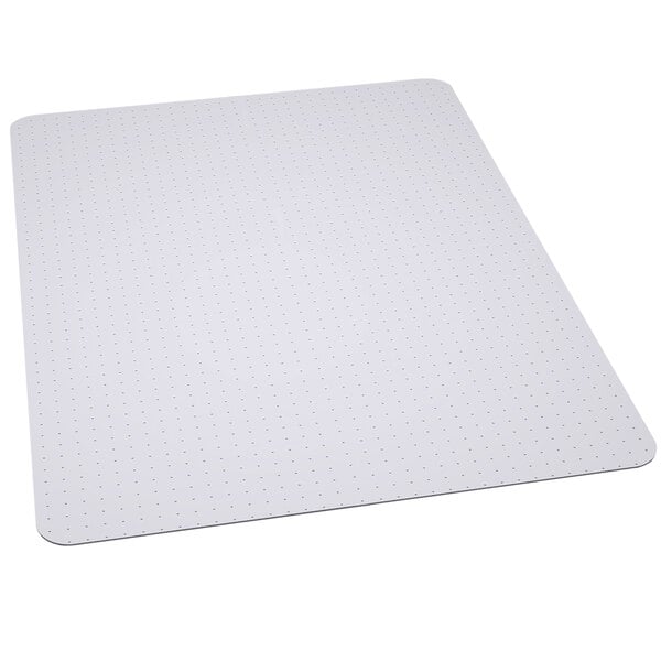 A clear vinyl mat with black dots on it.