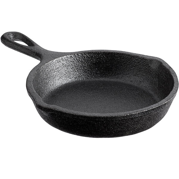 A black Valor 5" cast iron skillet.