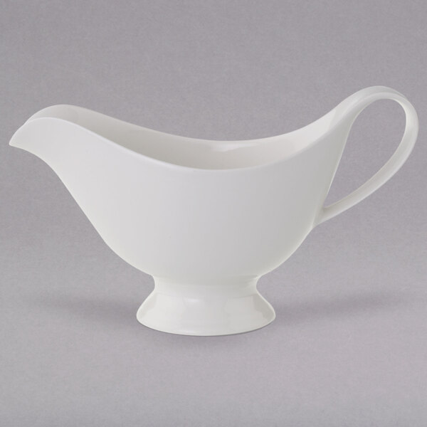 A white Villeroy & Boch sauce boat.