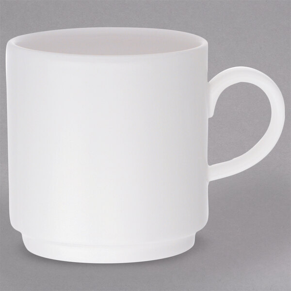 A Villeroy & Boch white porcelain mug with a handle.