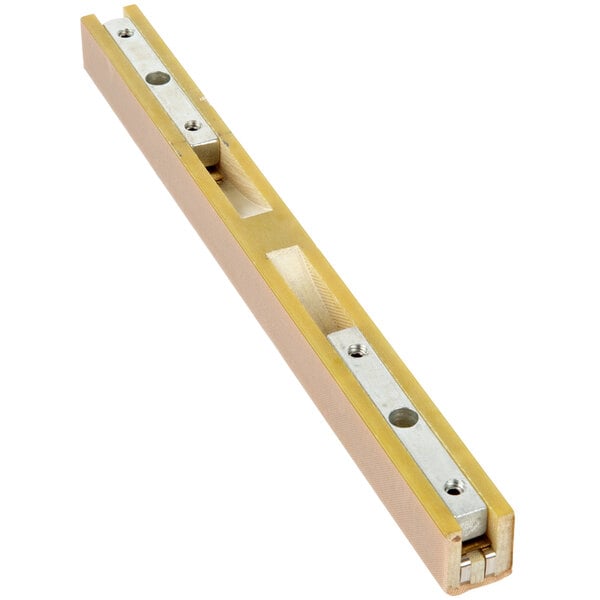 A wooden seal bar for a Vacmaster chamber vacuum packaging machine.